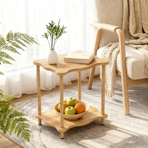 2tier low side table 17h - low,